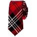 TopTie™ Unisex New Fashion Black and Red Plaid Skinny 2" inch Necktie, Discount NeckTies