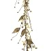 Glitter leaf & berry B/O lighted garland in gold