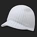 WHITE SOLID CAMPUS JEEP CAP VISOR BEANIE SKI CAP CAPS HAT HATS TOQUE