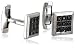 Sterling Silver Black Diamond Cuff Links, (0.25 cttw)
