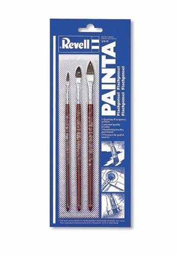 Childrens Toyshop  Spielwaren : Revell Modellbau-Zubeh¿r 29610 - Painta Flachpinsel-Set (3 Pinsel in den St¿rken 2/6/10)
