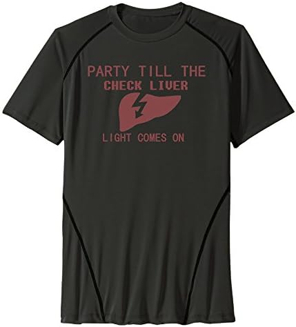 Party Check Liver Light Boy Short Sleeve Gym Black T-shirt