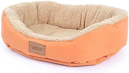 FFMODE Pet Dog Puppy Cat Soft Warm Bed Cozy Soft House Fleece Nest Cotton Mat Pad 27*24", Orange, XL