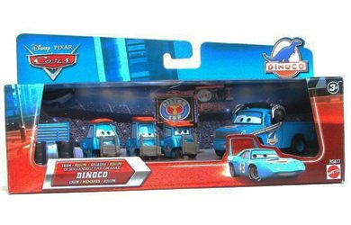 Team Dinoco (King) Crew 1:55 Scale 3 Pittys & Crew Chief Piston Cup Nights Series