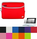 2n1 Combo - Assorted Colors Durable Neorpene Sleeve Case with Extra Pocket + Screen Protector Compatible Dell Inspiron Mini 9 Inch 8.9 Inch Notebook - (Dell Inspiron mini 9 NOT included)