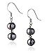 Cerella Black 6-7mm A Quality Freshwater 925 Sterling Silver Cultured Pearl Earring Pair