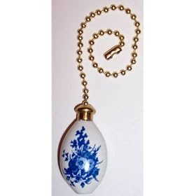 "ABC Products" Harbor Breeze ~ Blue Floral Ceiling Fan Pull