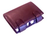 Black Leather Bridge Set with 2 Decks of 100% Plastic Cards