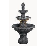 Kenroy Home Costa Brava Outdoor Fountain in Plum Bronze finish is 46' high and weighs 56 pounds #53200PLBZ