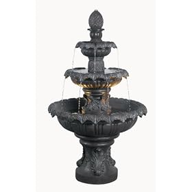 Kenroy Home Costa Brava Outdoor Fountain in Plum Bronze finish is 46 high and weighs 56... by 