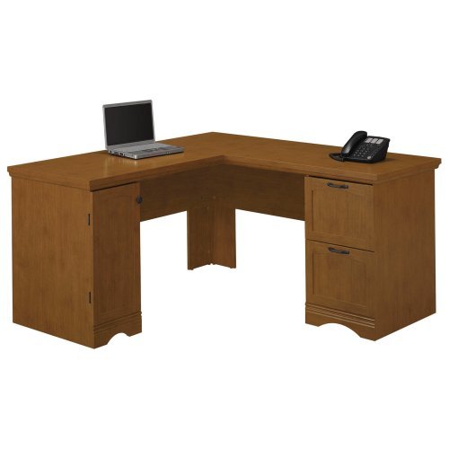 Check For Discount Price For Bush Furniture Grove Park L-Shape Wood Computer Desk in Maple