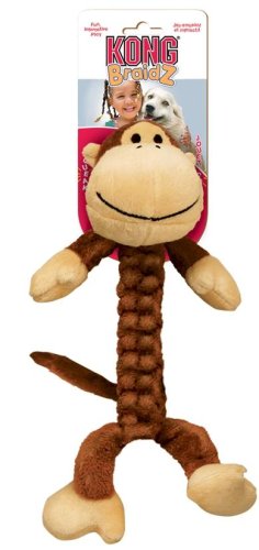 KONG BraidZ Dog Toy, Large, Monkey