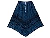 Hippie Gypsy Skirt Blue Stonewashed Ari Embroidered Boho Long Maxi Skirts