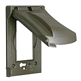 Taymac MX1050Z Weatherproof Single Outlet Cover Outdoor Receptacle Protector, Bronze, Vertical Flat