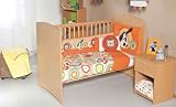 Best Seller Orange White Green Pets Dogs Lions Circles Baby Crib Bedding Nursery Set 6 Pcs