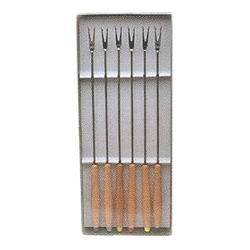 Stainless Steel Fondue Set - 6 forks