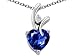 41KODf8i8BL. SL75  1.95 cttw 925 Sterling Silver 14K White Gold Plated Created Heart Shaped Sapphire Pendant