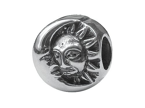 Zable(tm) Sterling Silver Sun and Moon Bead / Charm