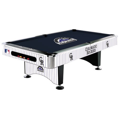 Colorado Rockies Team Logo 8 Foot Pool Table