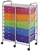 Double Storage Cart With 15 Drawers-Multi-Color