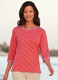 Buti-print Boat-neck Tee