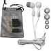 Groove Buds Noise Isolating Hi-Fi Quality Ear Buds Headphone (White) - Retail Version including airline adapter, PDA adapter and microfibre bag