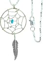 Beautiful! Sterling-silver Navajo Dream Catcher-turquoise pendant-necklaces