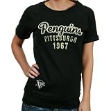 NHL Touch by Alyssa Milano Pittsburgh Penguins Ladies Black Infield Top (Medium)