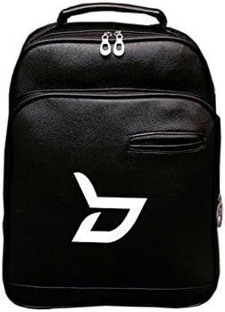 Xingdi Kpop Idol Team Block B Logo PU Backpack School Bags Shoulder Bags (Black)