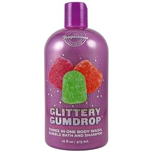 Bath & Body Works Temptations Glittery Gumdrop 3 in 1 Body Wash, Bubble Bath, & Shampoo 16 oz (473 ml)