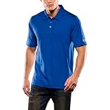 Oakley Solid Men's Polo Casual Wear Shirt w/ Free B&F Heart Sticker - Olympian Blue