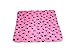 Sharing Star 1 Piece Cute Soft Puppy Blanket Paw Prints Pet Cushion Small Dog Cat Bed Soft Warm Sleep Mat (Pink)