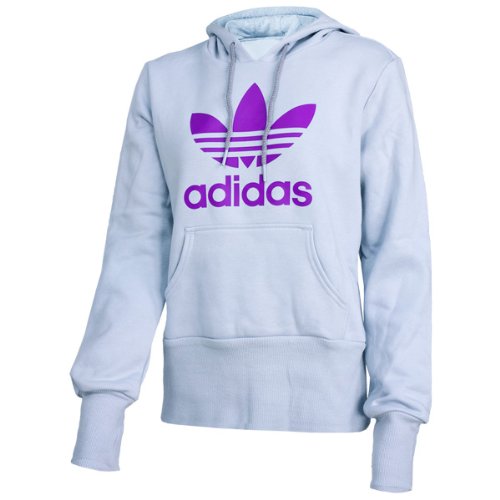 Adidas Damen Hoodie Trefoil, clear grey s12/ultra purple s12, 36, X33500 Preisvergleich