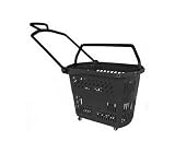Medium Trolley Basket Rolling Basket Black (Black) (14.6H x 19.5W x 14.4D) 41KOTs9E6 L. SL160 Medium Trolley Basket Rolling Basket Black (Black) (14.6H x 19.5W x 14.4D)