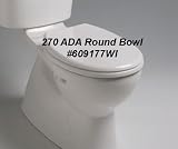 CAROMA 270 ADA Easy Height Round Toilet Bowl, WHITE - 609177W