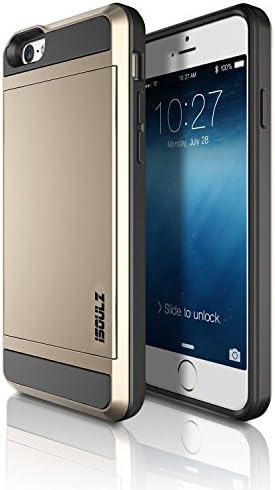 Iphone 6 / 6S Case With Credit Card Sliding Holder Slim Anti Slip Storage ID Cash Rubber Bumper Otterbox Wallet Frame Case Protective Shockproof hard PC cover Impact Resistant Speck Luxury Unisex