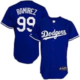 MLB Majestic Manny Ramirez L.A. Dodgers Replica Jersey-Royal Blue (X-Large)