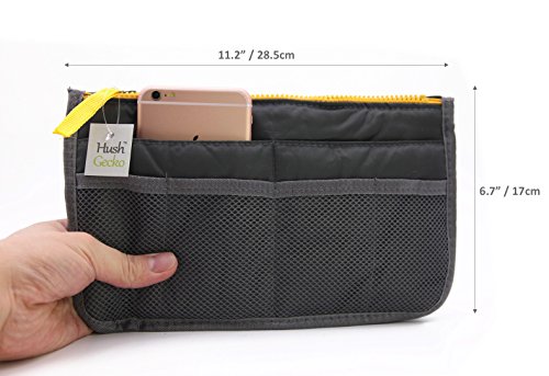 HushGecko (TM) Handbag Nylon Pouch Bag Organizer, Bag in Bag Multi-Pocket