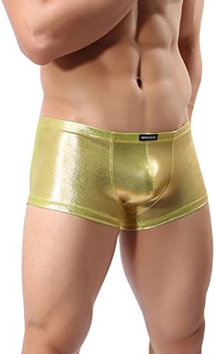 Sexy Manly Straitjacket Leather Outerwear Vests Gold and Silver Nk10 (M, Gold (vest and boxers))