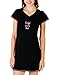 Rene Rofe Embroidered Design V-Neck Night Shirt