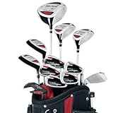 Top Flite XL+ Complete Golf Set (Left Hand, Black/Red/Grey)