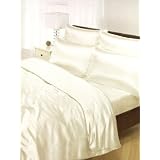 SATIN Sheet set 6pc DOUBLE Size Duvet Cover Set CREAMby Satin sheets