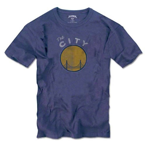 Golden State Warriors Blue '47 Brand 'The City' Vintage Primary Logo Scrum Tee