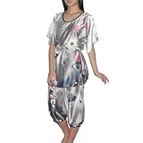 2PC SLEEPWEAR SET: SILK COUTURE Womens Gorgeous Silk Pajama / Loungewear Set includes Top & Matching Pants - Multicolor