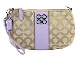 Coach Signature Julia Capacity Wristlet Clutch Wallet Bag Case 43789 Khaki Lilac Reviewed