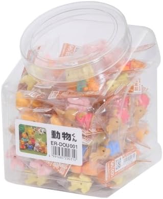Iwako SCERDOU001 Animal Kun Erasers, Pack of 60