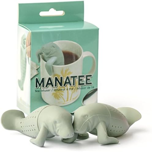 Altarmoss Happy Manatee Tea Infuser - 100% Food Grade Silicone Tea Filters for Loose Leaf Tea, Set of 2 in a Gift Box (Manatea Brothers)