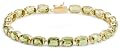 14k Yellow Gold Peridot Tennis Bracelet, 7 1/4