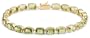14k Yellow Gold Peridot Tennis Bracelet, 7 1/4"