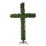 7.5' Unlit Christmas Cross Unique Display Tree - 672 Tips